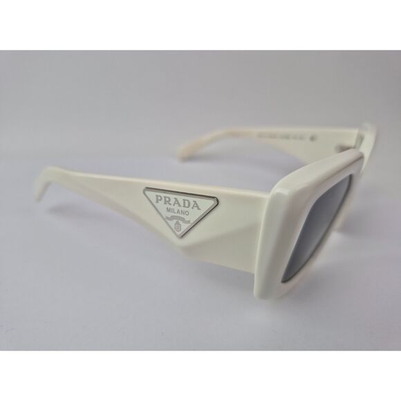 Prada SPR 14ZS White/Dark Grey (1425/S0) Triangle Logo Sunglasses main image 9